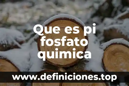 Que es pi y para que se utiliza y ejemplos 6 Que es pi fosfato quimica