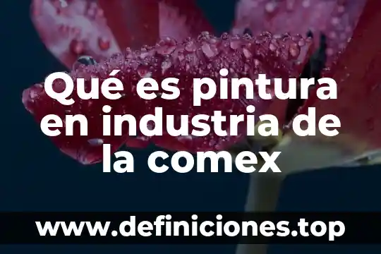 Qué es pintura en industria de la comex