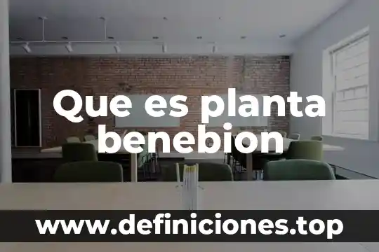 Que es planta benebion