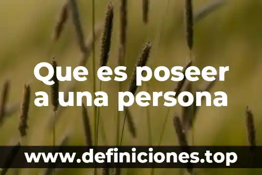 Que es estadistica algunos ejemplos cotidianos 3 Que es poseer a una persona