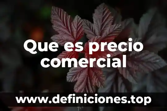 Que es el bloque comercial mer 5 Que es precio comercial