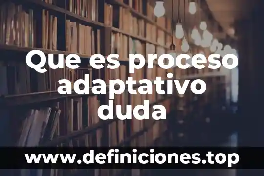 Que es el proceso cuantitativo 3 Que es proceso adaptativo duda
