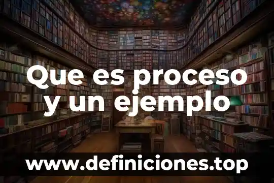 Que es el proceso de consolidacion 3 Que es proceso y un ejemplo