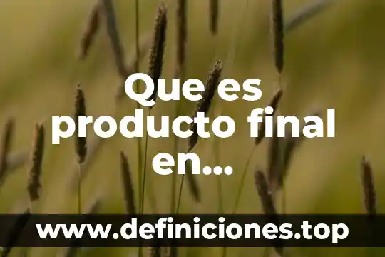 Por que es arte el juicio final 6 Que es producto final en contabilidad