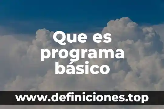 Que es lo basico de la arquitectura 3 Que es programa básico