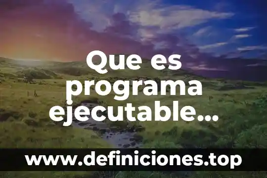Que es programa fuente maquina en programacion 6 Que es programa ejecutable maquina en programacion