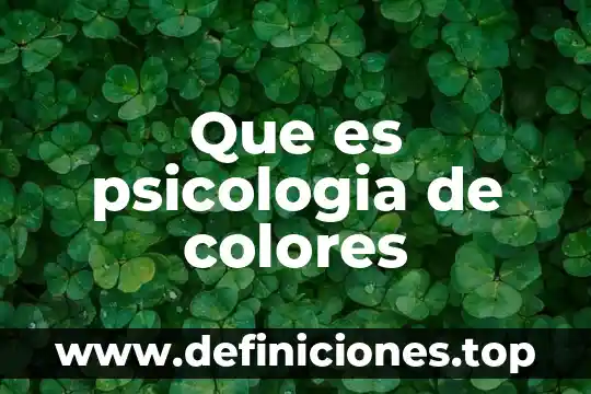 Que es psicologia de colores