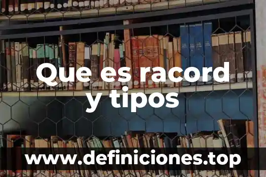 Que es un holon y sus tipos 4 Que es racord y tipos