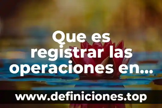 Que es un periodico diario 5 Que es registrar las operaciones en diario