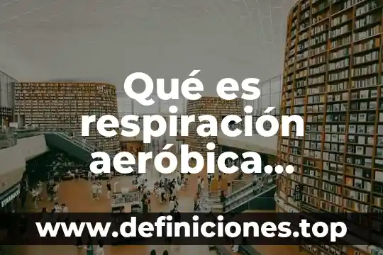 Que es la respiracion su importancia 8 Qué es respiración aeróbica celular