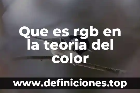 Que es rgb en la teoria del color