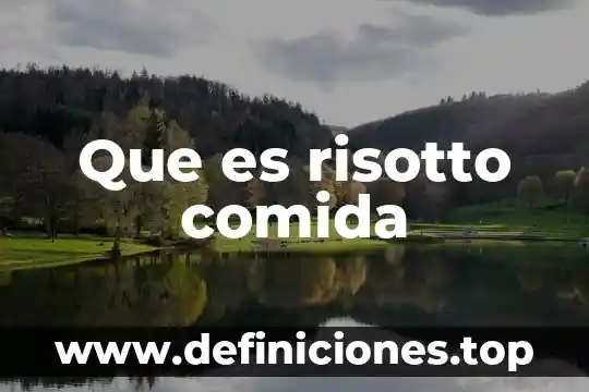 Que es un slider comida 4 Que es risotto comida