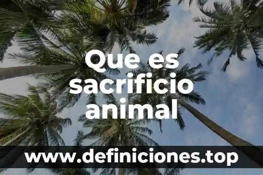 Que es un animal azkil 3 Que es sacrificio animal