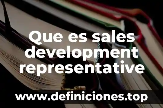Que es el chat resumen 4 Que es sales development representative
