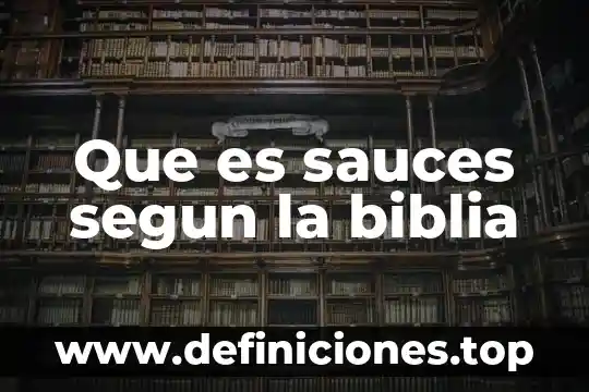 Que es sauces segun la biblia