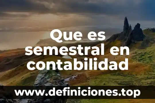 Que es exportacion en contabilidad 3 Que es semestral en contabilidad