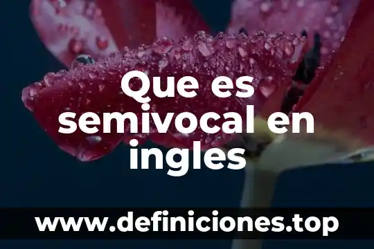 Qué es el abjetivo circulante en el idioma inglés 5 Que es semivocal en ingles