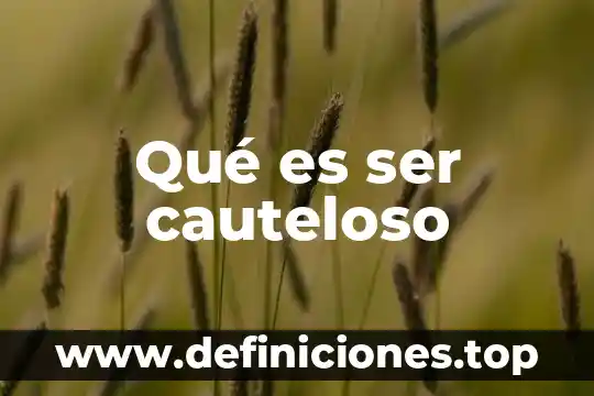 Que es ser federado en un deporte 6 QuƩ es ser cauteloso