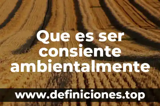 Por que es inportante ser consiente de nuestras emociones 4 Que es ser consiente ambientalmente