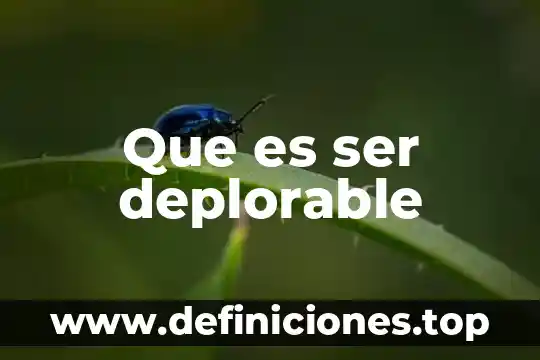 Que es ser deplorable