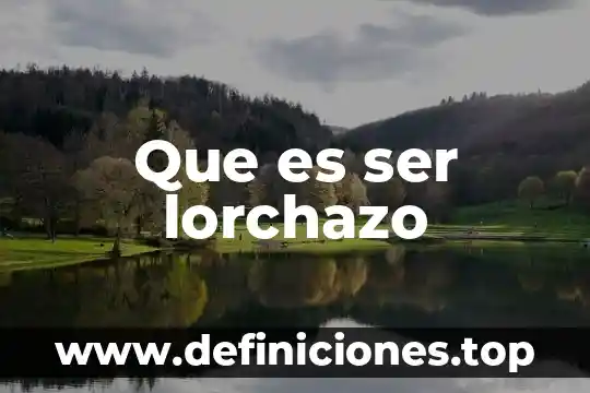 Que es ser lorchazo