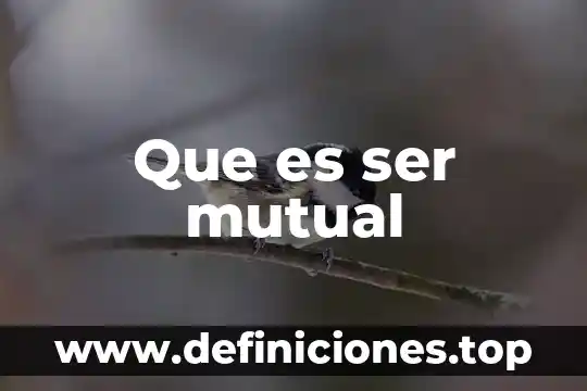 Que es ser mutual