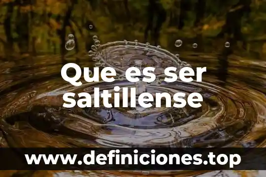 Que es ser saltillense