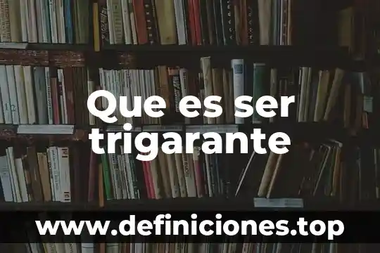 Que es ser trigarante