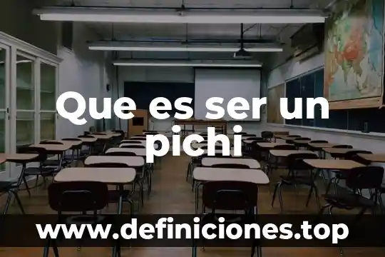 Que es ser un pichi