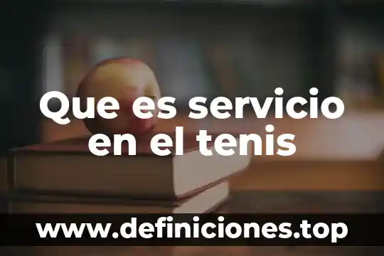 Que es el servicio de devoluciones 3 Que es servicio en el tenis