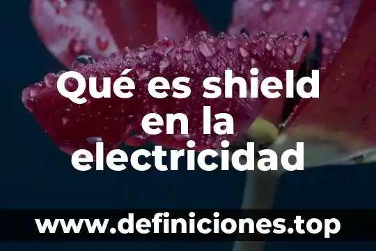 Qué es shield en la electricidad