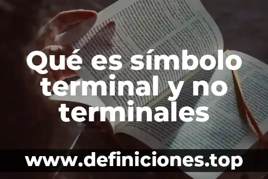 Qué es símbolo terminal y no terminales