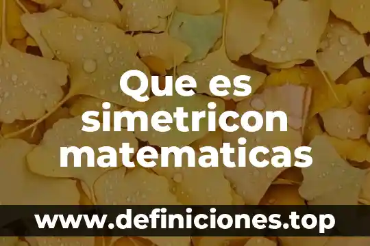 Qué es un orden total matemáticas discretas 5 Que es simetricon matematicas