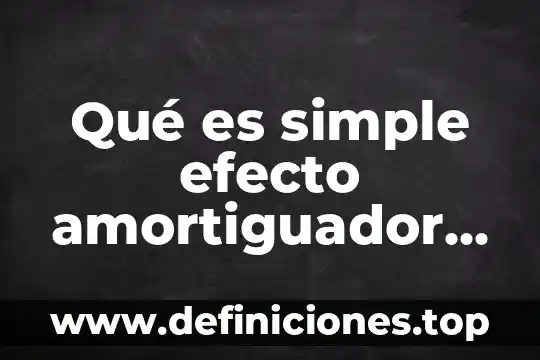 Qué es simple efecto amortiguador automotriz