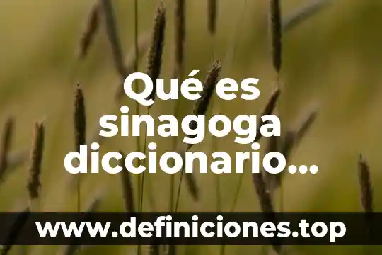 Que es impiedad diccionario biblico 3 Qué es sinagoga diccionario bíblico