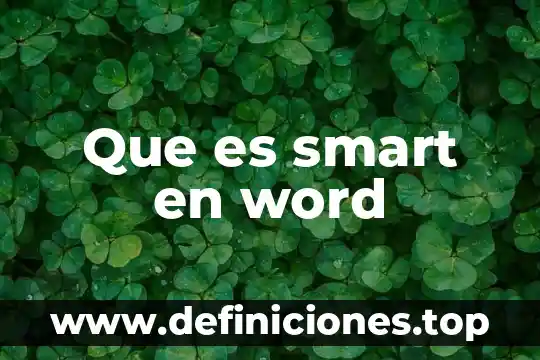 Que es objetivo smart 5 Que es smart en word