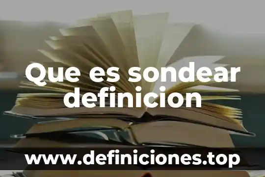 Que es un repositorio de informacion 6 Que es sondear definicion