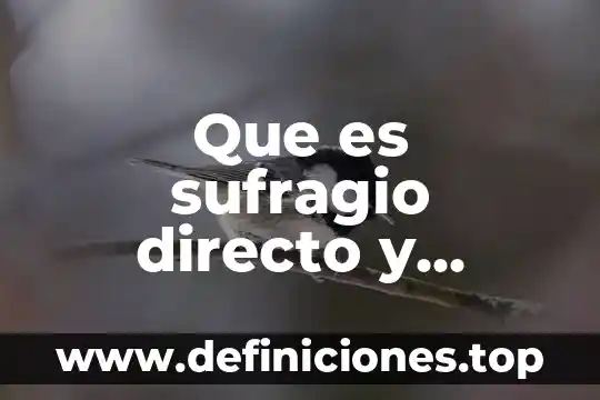Que es sufragio directo y sufragio indirecto