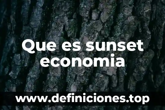 Que es sunset economia