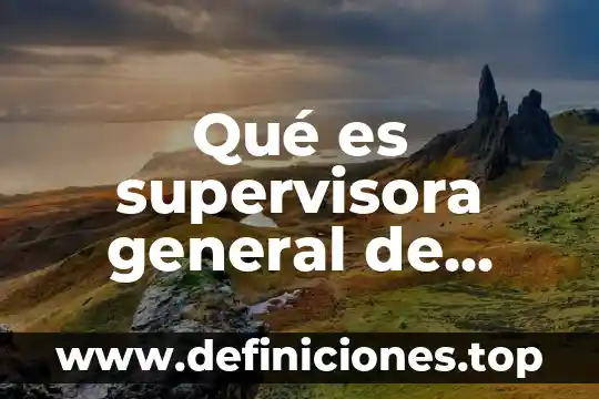 Qué es una infraestructura de red 7 Qué es supervisora general de infraestructura