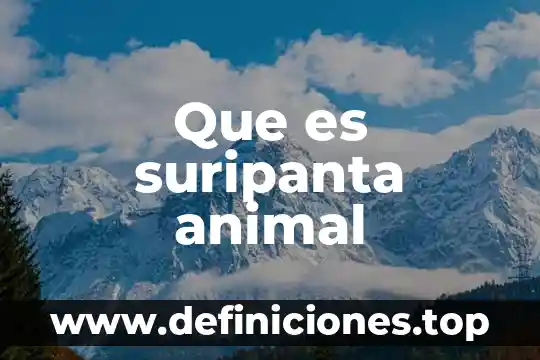 Que es suripanta animal