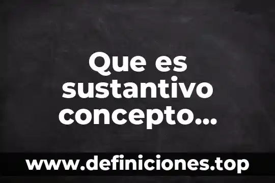 Que es sustantivo concepto bibliografico
