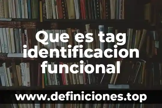 Que es tag identificacion funcional