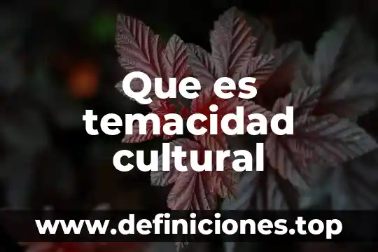 Que es la secretaria de la cultural se ubica 4 Que es temacidad cultural
