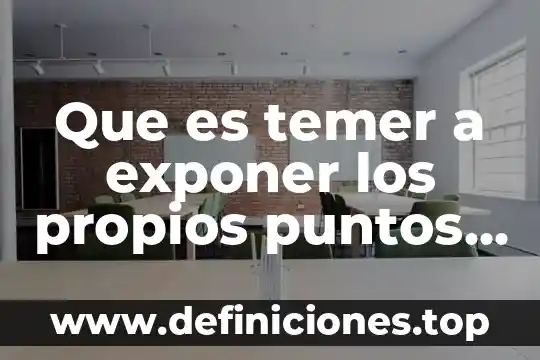 Puntos blancos en los ganglios estan inflados que es 6 Que es temer a exponer los propios puntos de vista