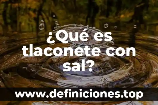 Para que es la sal en la pintura 7 ¿Qué es tlaconete con sal?