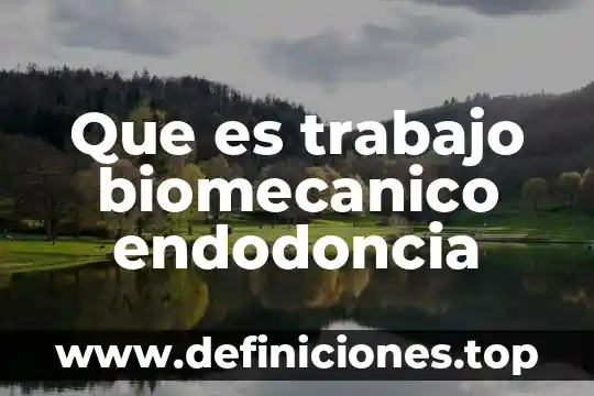 Que es un trabajo por horas 3 Que es trabajo biomecanico endodoncia