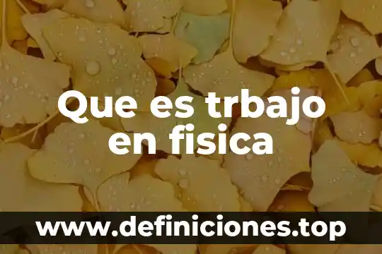 Que es un sistema en si 5 Que es trbajo en fisica
