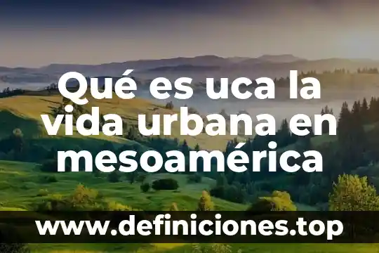 Comentarios sobre lo bonita que es la vida para adolescentes 6 Qué es uca la vida urbana en mesoamérica