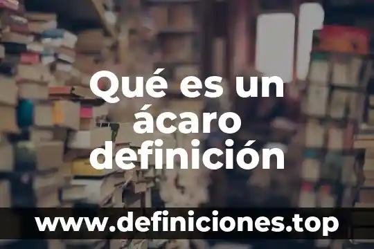 Que es una oda definicion 4 Qué es un ácaro definición